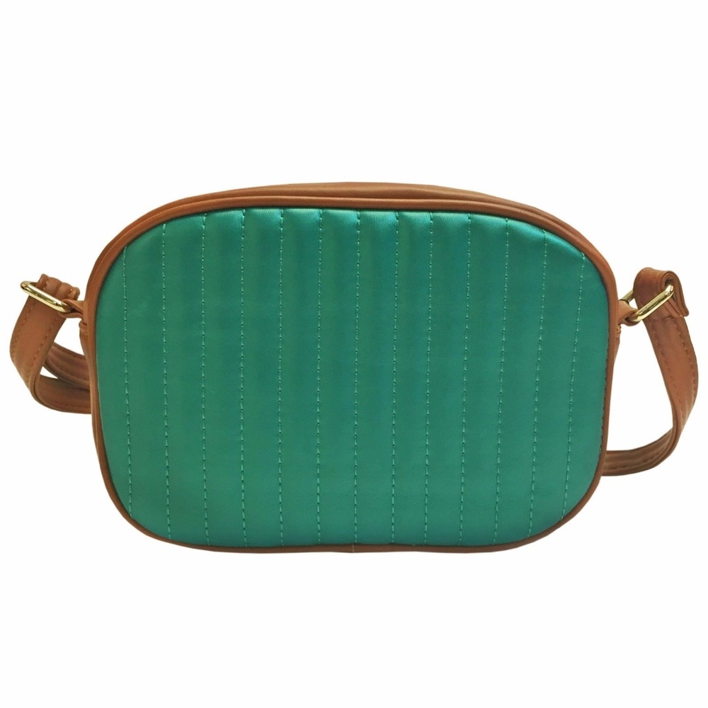 Colorblock Green / Brown Crossbody Bag